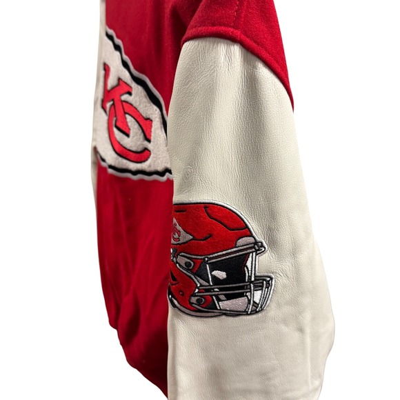Starter Kansas City Chiefs Varsity Jacket – Quilted Lined, Embroidered Men's Med - Picture 4 of 7
